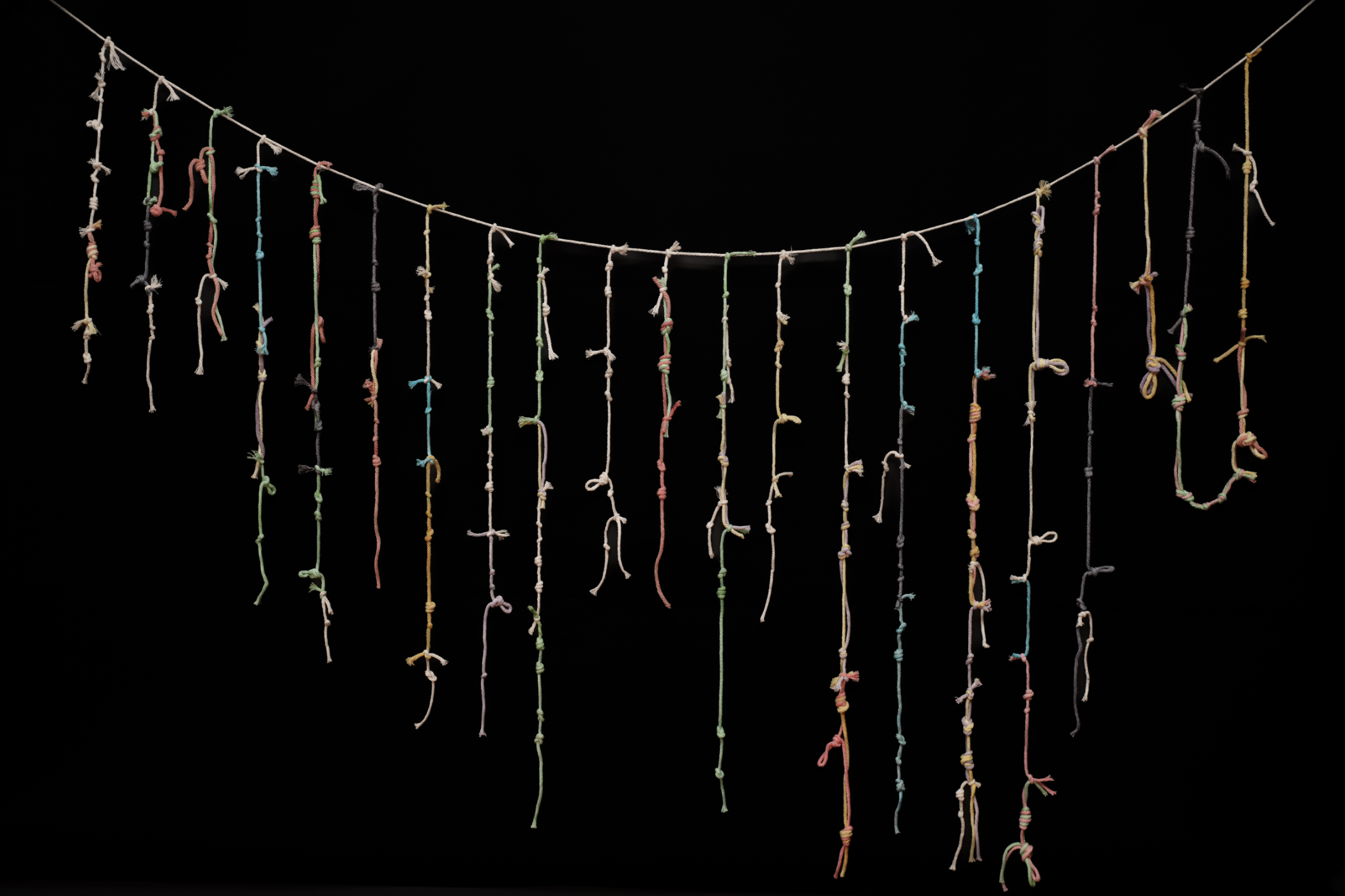 PICTURE: A picture of the poem 'Home' written using Quipu